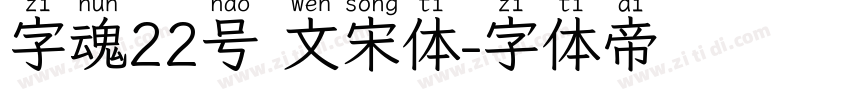 字魂22号 文宋体字体转换